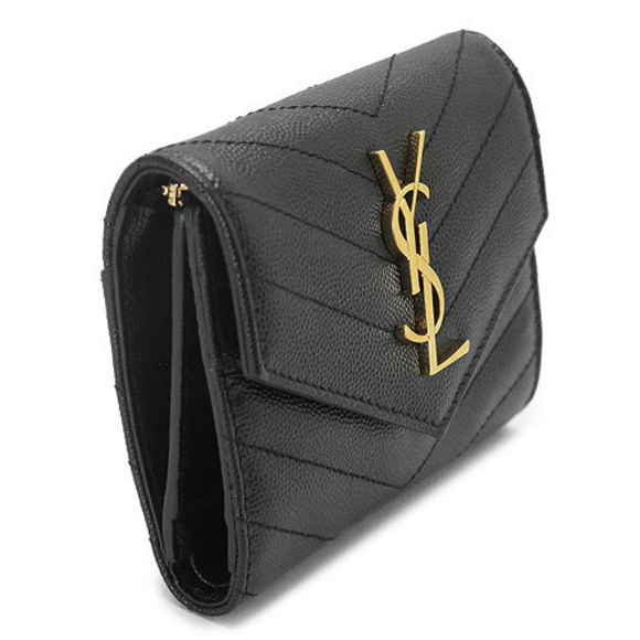 Saint Laurent Monogram Tri-FWallet Black Quilted - Picture 1 of 6